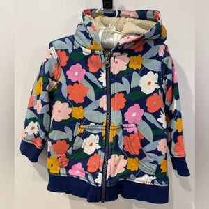 Hanna Andersson Sherpa Lined Zip Up Hoodie